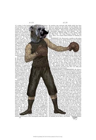 Boxing Bulldog Full by Fab Funky art print