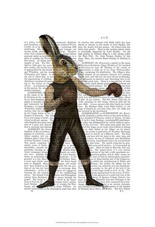 Boxing Hare by Fab Funky art print