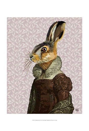 Madam Hare by Fab Funky art print
