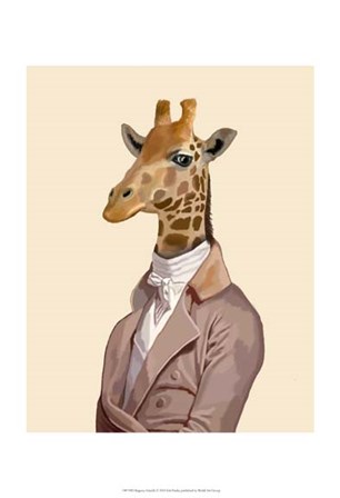 Regency Giraffe by Fab Funky art print