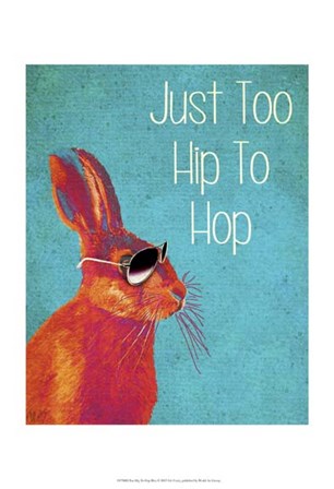 Too Hip To Hop Blue by Fab Funky art print