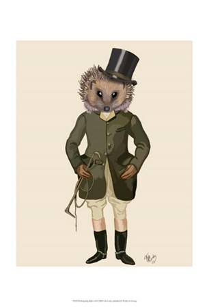 Hedgehog Rider Full by Fab Funky art print