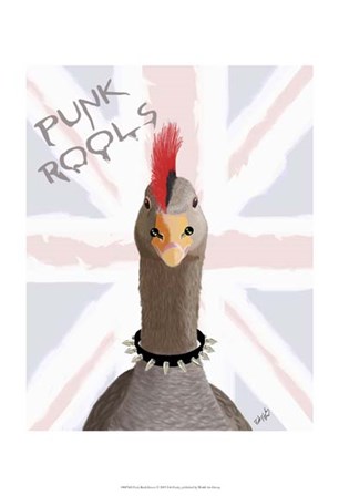 Punk Rock Goose by Fab Funky art print