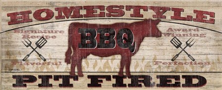 Homestyle BBQ I (Cow) by Jen Killeen art print