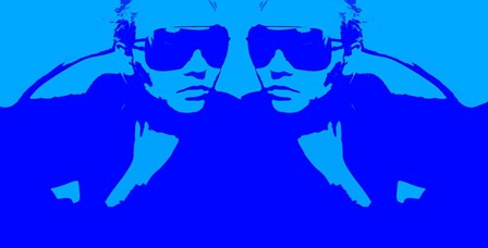 Niki Mirror Blue by Naxart art print