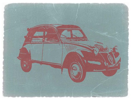 Citroen 2CV Red by Naxart art print