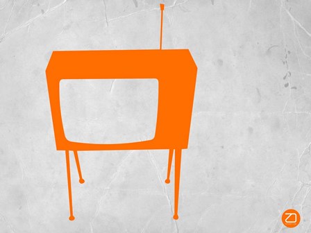 Orange TV Vintage by Naxart art print