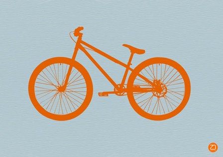 Orange Bicycle by Naxart art print