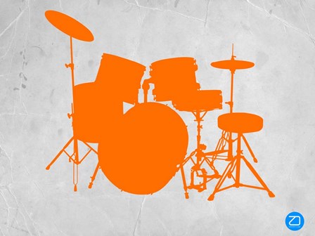 Orange Drum Set by Naxart art print