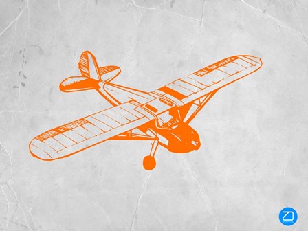 Orange Plane 2 by Naxart art print