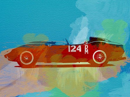 Ferrari Testa Rossa Watercolor 1 by Naxart art print