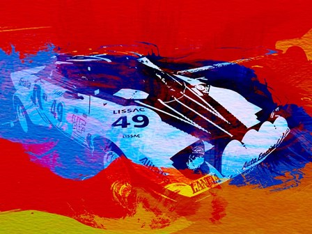 Lancia Stratos Watercolor 2 by Naxart art print