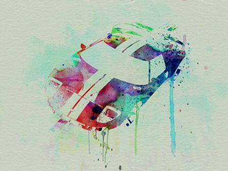 Ford GT Top Watercolor by Naxart art print