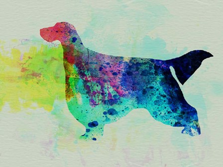 Gordon Setter Watercolor by Naxart art print