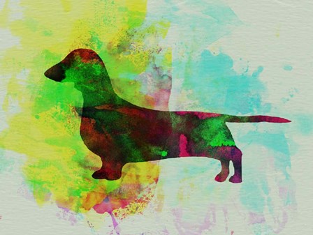 Dachshund Watercolor by Naxart art print