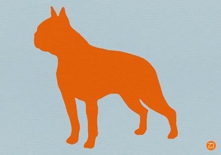 Boston Terrier Orange by Naxart art print