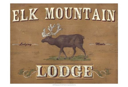 Lodge Sign III by June Erica Vess art print
