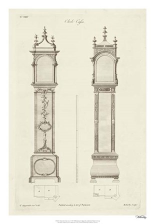 Chippendale Clock Cases I by Thomas Chippendale art print