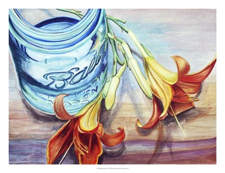 Ball Jar Flower I by Redstreake art print