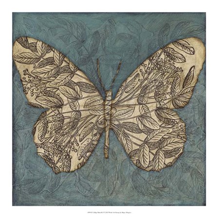 Collage Butterfly I by Megan Meagher art print