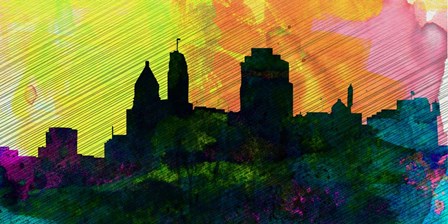 Cincinnati City Skyline by Naxart art print