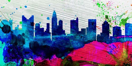 Columbus City Skyline by Naxart art print