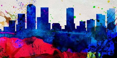 Denver City Skyline by Naxart art print