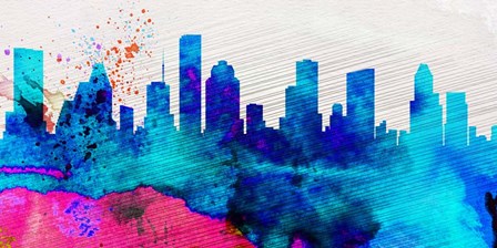 Houston City Skyline by Naxart art print