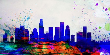 Los Angeles City Skyline by Naxart art print