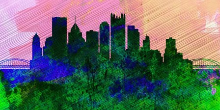Pittsburgh City Skyline by Naxart art print