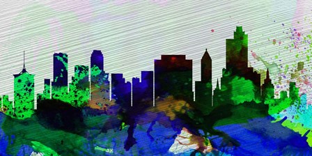 Tulsa City Skyline by Naxart art print