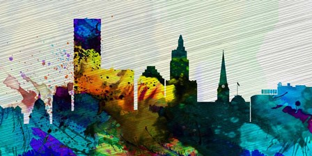 Providence City Skyline by Naxart art print