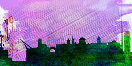 Dublin City Skyline by Naxart art print