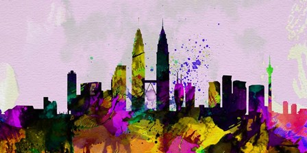 Kuala Lumpur City Skyline by Naxart art print