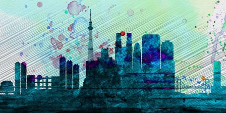 Tokyo City Skyline by Naxart art print