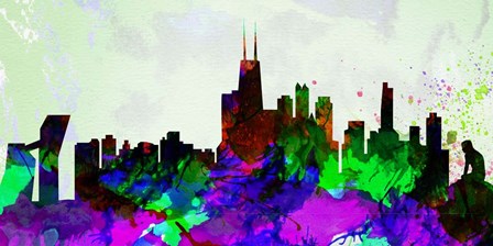 Copenhagen City Skyline by Naxart art print