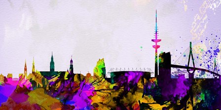 Hamburg City Skyline by Naxart art print