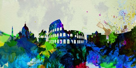 Rome City Skyline by Naxart art print