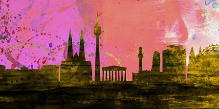 Vienna City Skyline by Naxart art print