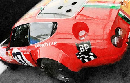 Ferrari Reear Detail by Naxart art print