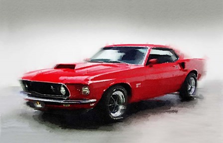 1969 Ford Mustang by Naxart art print