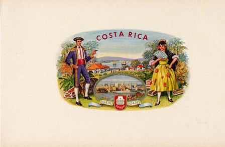 Costa Rica by Art of the Cigar art print