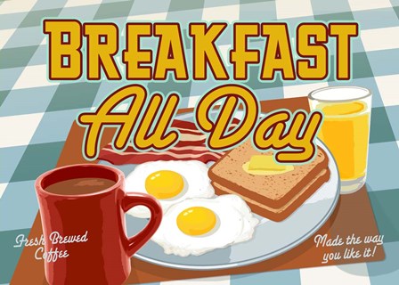 Breakfast All Day by RetroPlanet art print