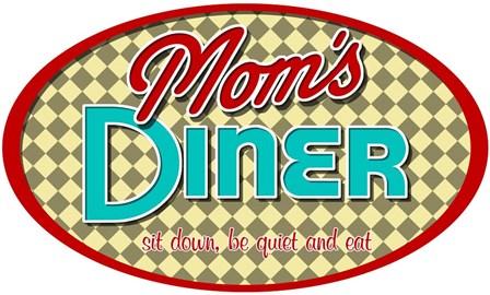 Mom&#39;s Diner by RetroPlanet art print