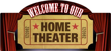 Home Theater Marquee by RetroPlanet art print