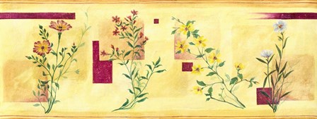 Pink Flower on Yellow Panel by Pablo Esteban art print