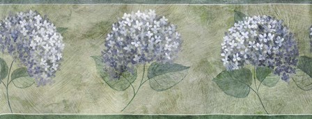 Blue Flowers on Grey  Panel by Pablo Esteban art print