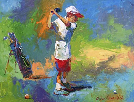 Kid Golf by Richard Wallich art print