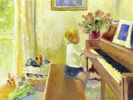 Grant Playing The Piano by Richard Wallich art print