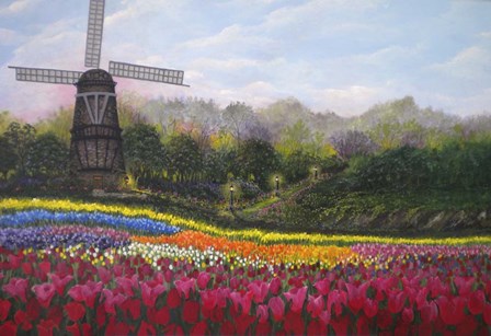 Tulip Garden by Bonnie B. Cook art print